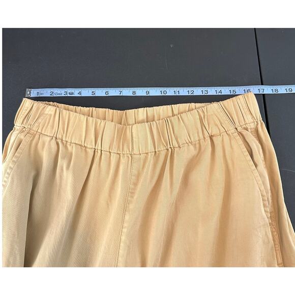 J.Crew Tan Honey Brown Pull On Stretch Astrid Wide Leg Chino Pant Size Large - Picture 10 of 13